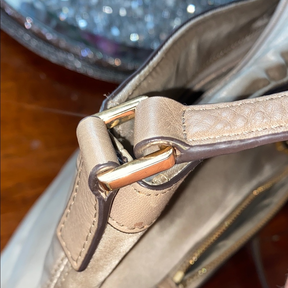 MICHAEL Michael Kors gold tan Crossbody Bag with Leather Trim - Picture 13 of 13